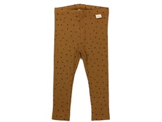 Petit Piao leggings rubber/cobber brown dots